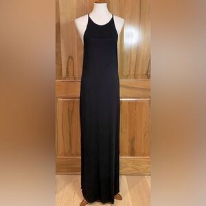 knot sisters Black Maxi Sundress,/Smocked Top/Double Side Slit Skirt - EUC - M